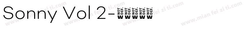 Sonny Vol 2字体转换